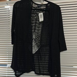 NWT Torrid Black Lace Cardigan size 0.